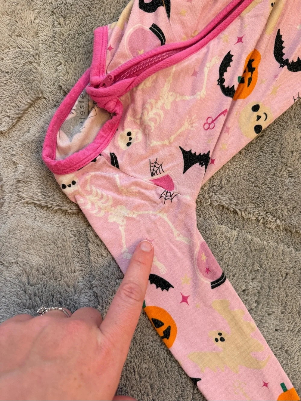 Littlesleepies 6-12 Months Halloween Themed Baby Pajamas with Zipper